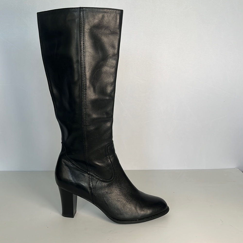 Ana black side zip boots